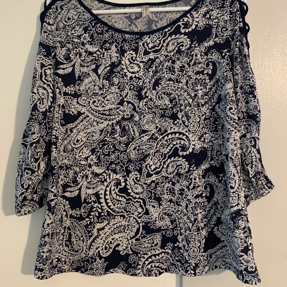 PerSeption Concept Small Navy Blue Blouse